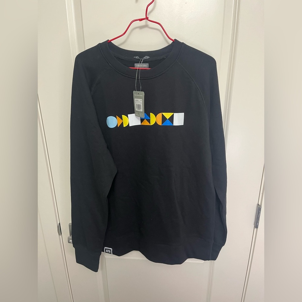 Trimark New Black Graphic Men's Sweatshirt in size M
